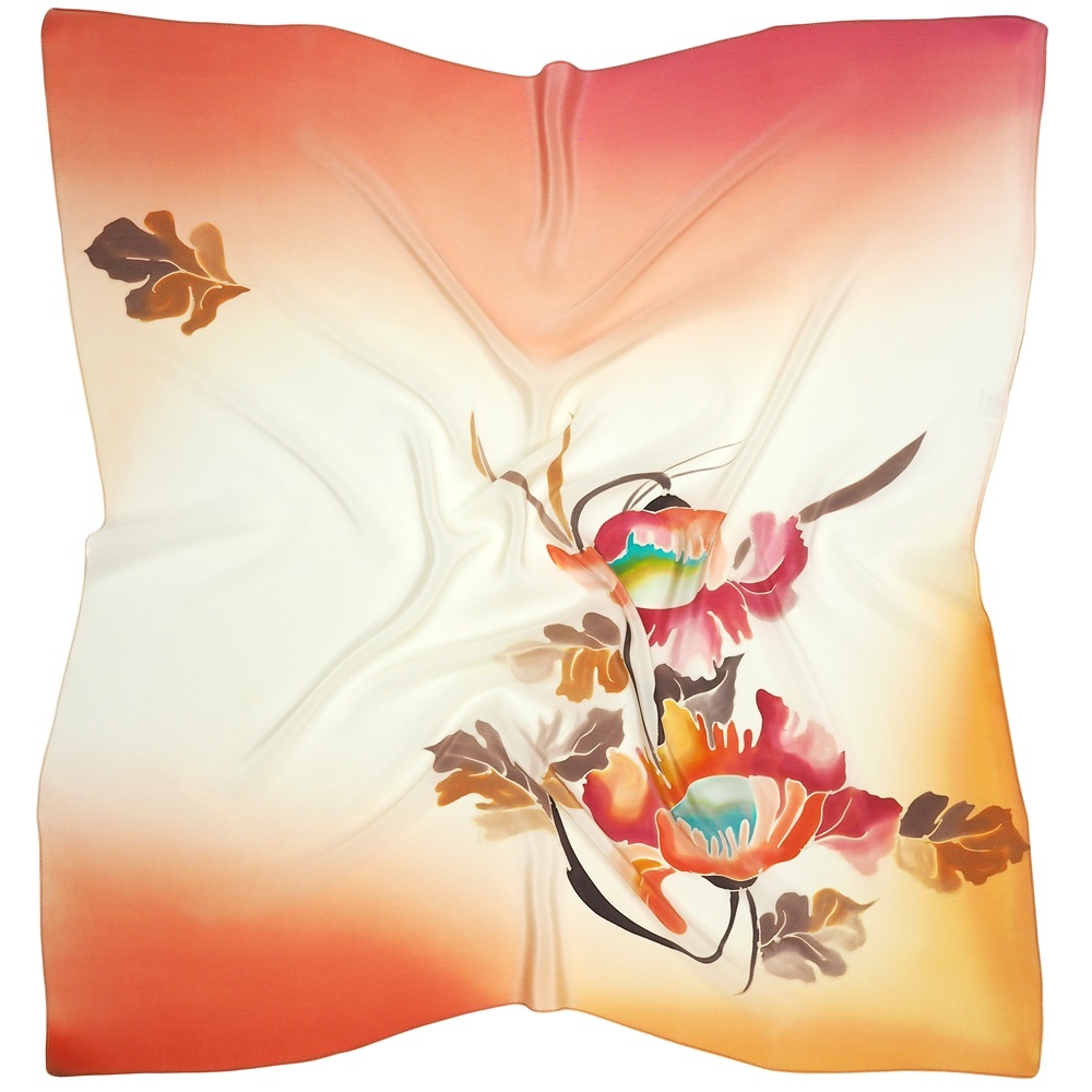 Apaszka jedwabna r�cznie malowana 89x84 cm AM-1056